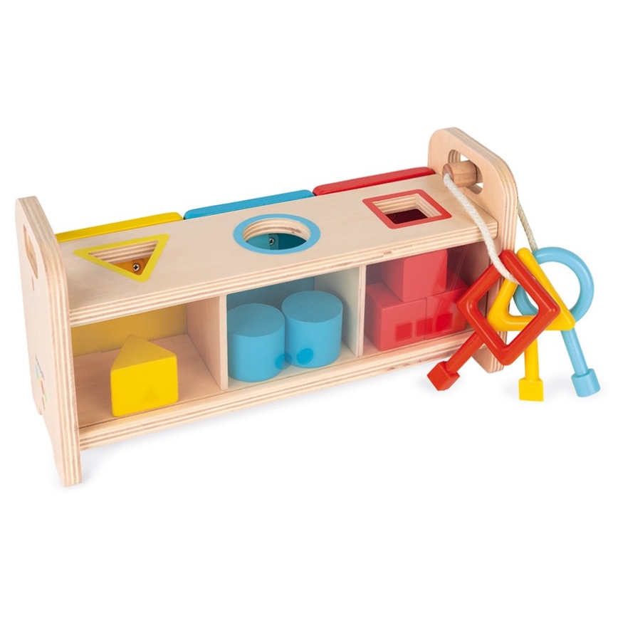 Janod - Lesena interaktivna igrača MONTESSORI 10 kom.