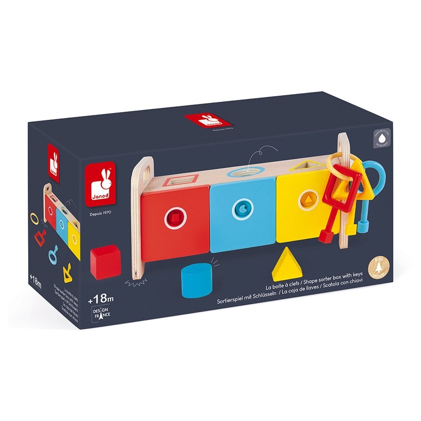 Janod - Lesena interaktivna igrača MONTESSORI 10 kom.