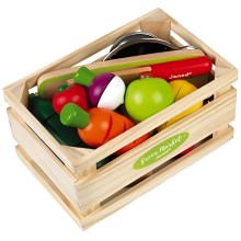 Janod - Lesena škatla s sadjem in zelenjavo