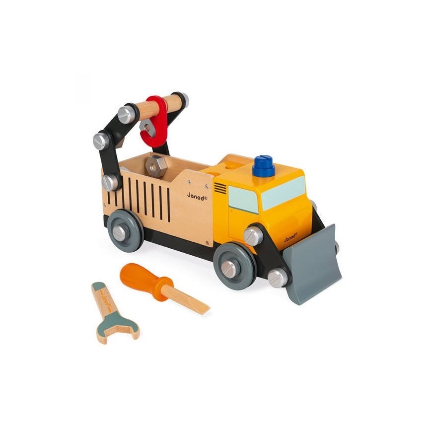 Janod - Leseni gradbeni set BRICOKIDS tovornjak
