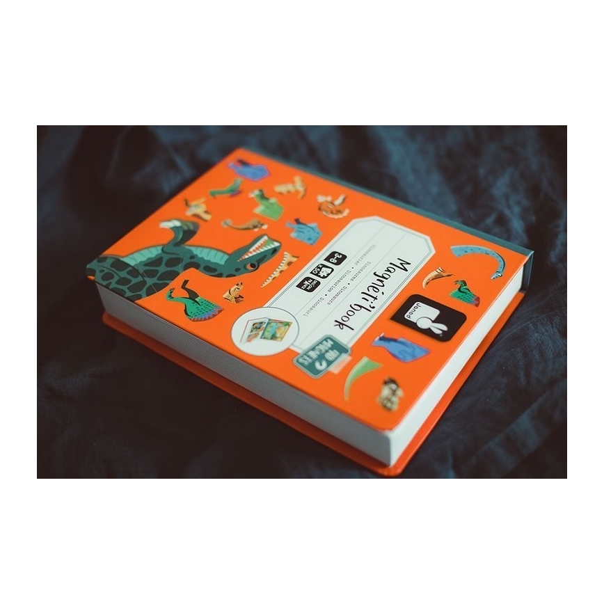 Janod - Magnetni interaktivni set MAGNETIBOOK dinozavri