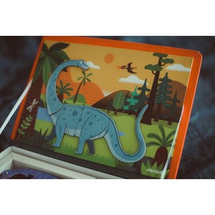 Janod - Magnetni interaktivni set MAGNETIBOOK dinozavri