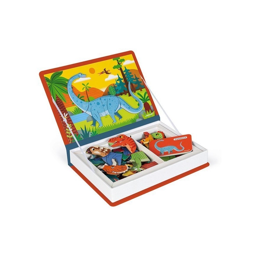 Janod - Magnetni interaktivni set MAGNETIBOOK dinozavri