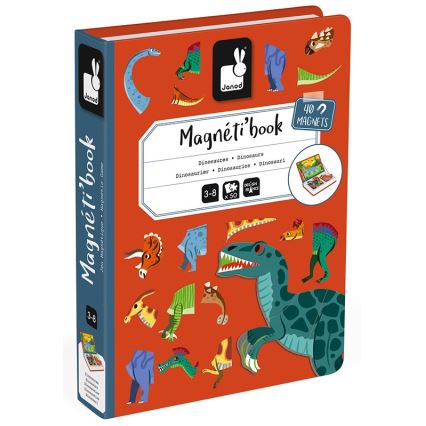Janod - Magnetni interaktivni set MAGNETIBOOK dinozavri
