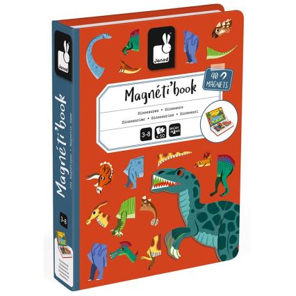 Janod - Magnetni interaktivni set MAGNETIBOOK dinozavri