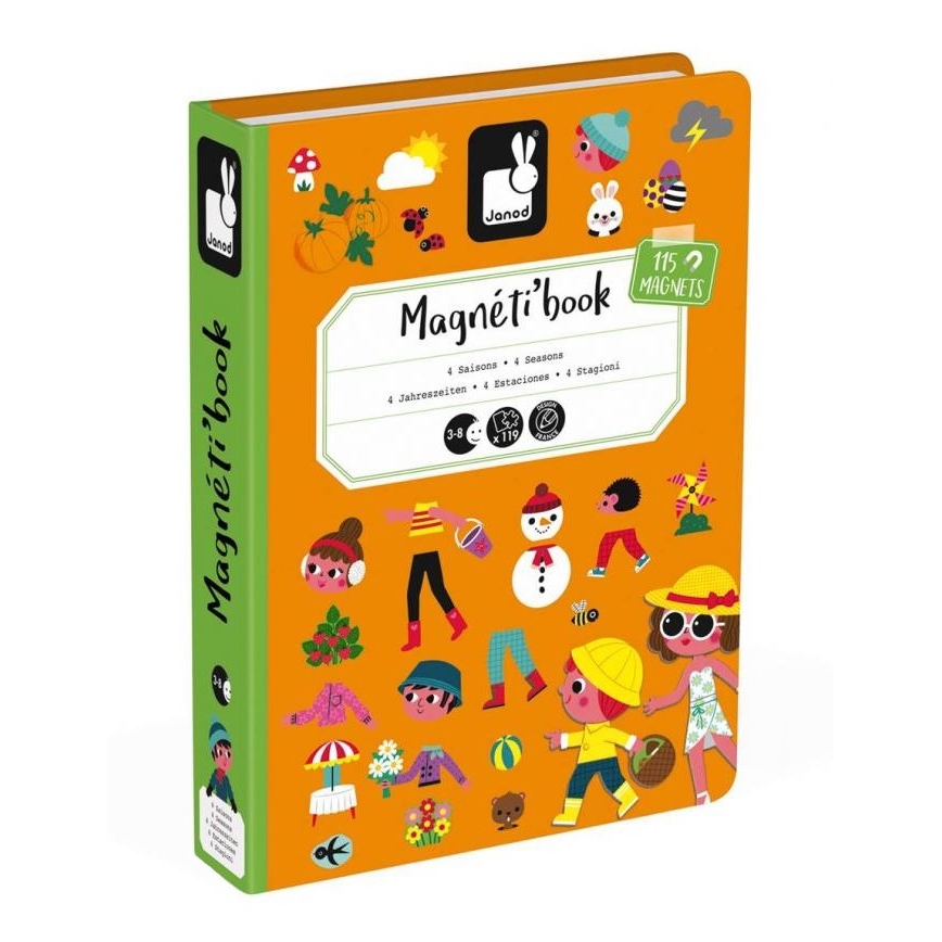 Janod - Magnetni interaktivni set MAGNETIBOOK letni časi