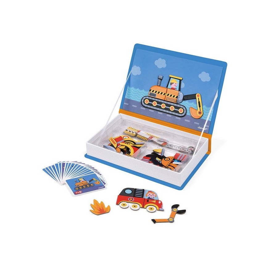 Janod - Magnetni interaktivni set MAGNETIBOOK prevozna sredstva