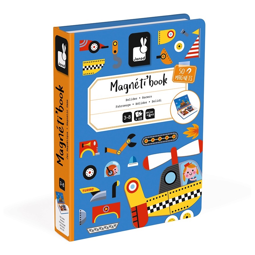 Janod - Magnetni interaktivni set MAGNETIBOOK prevozna sredstva