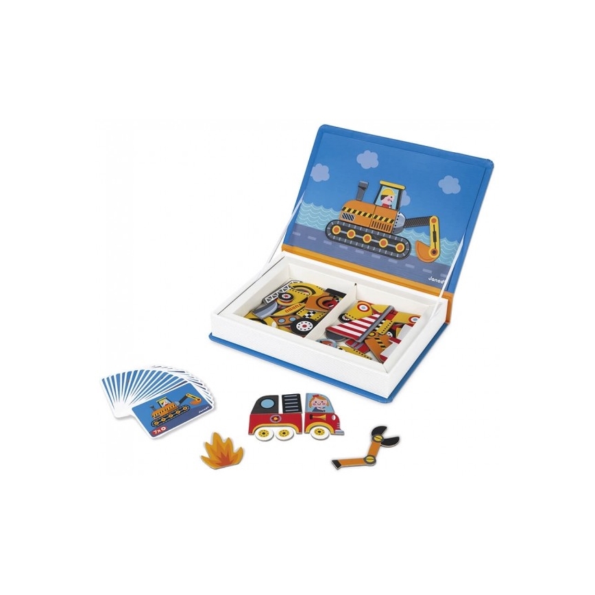 Janod - Magnetni interaktivni set MAGNETIBOOK prevozna sredstva