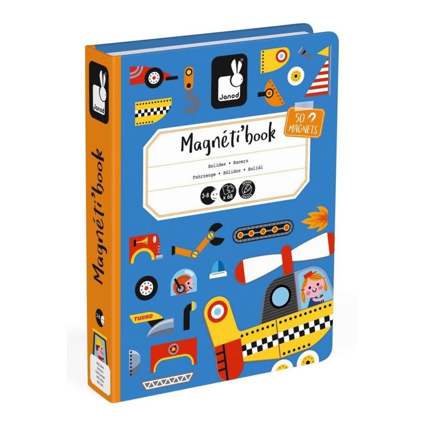 Janod - Magnetni interaktivni set MAGNETIBOOK prevozna sredstva