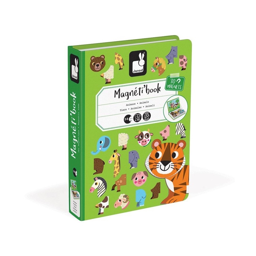 Janod - Magnetni interaktivni set MAGNETIBOOK živali