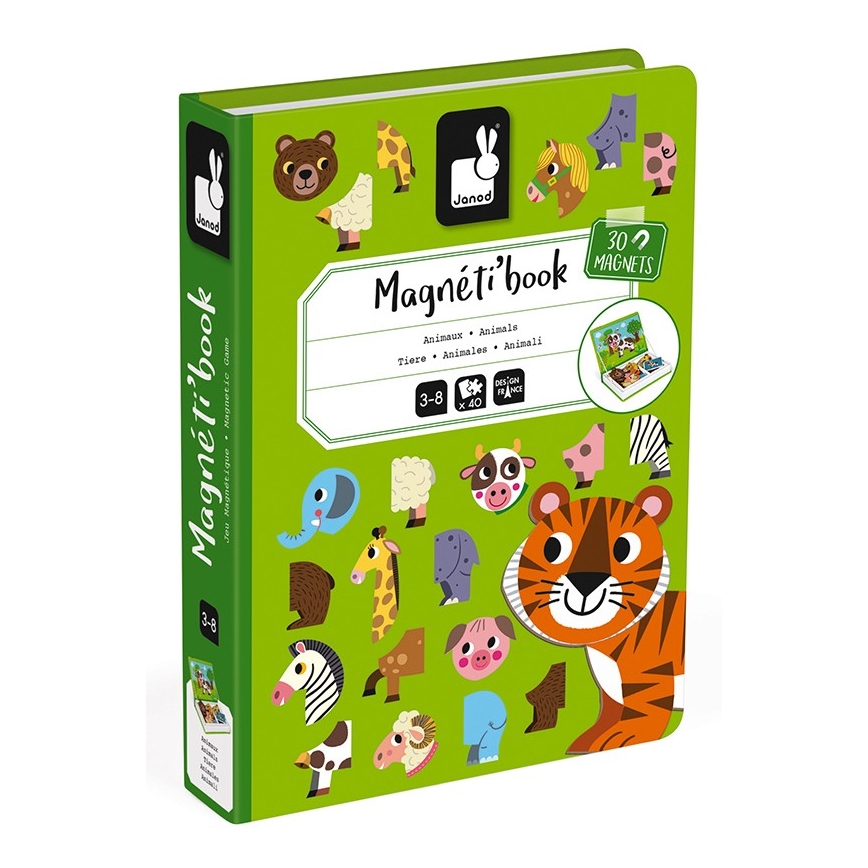Janod - Magnetni interaktivni set MAGNETIBOOK živali