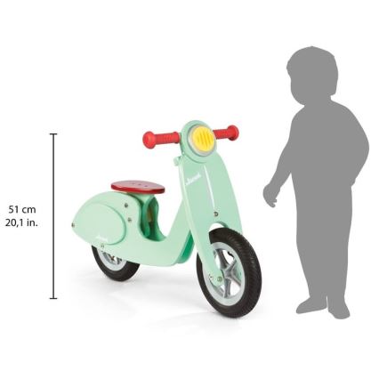 Janod - Otroško potisno kolo VESPA zelena