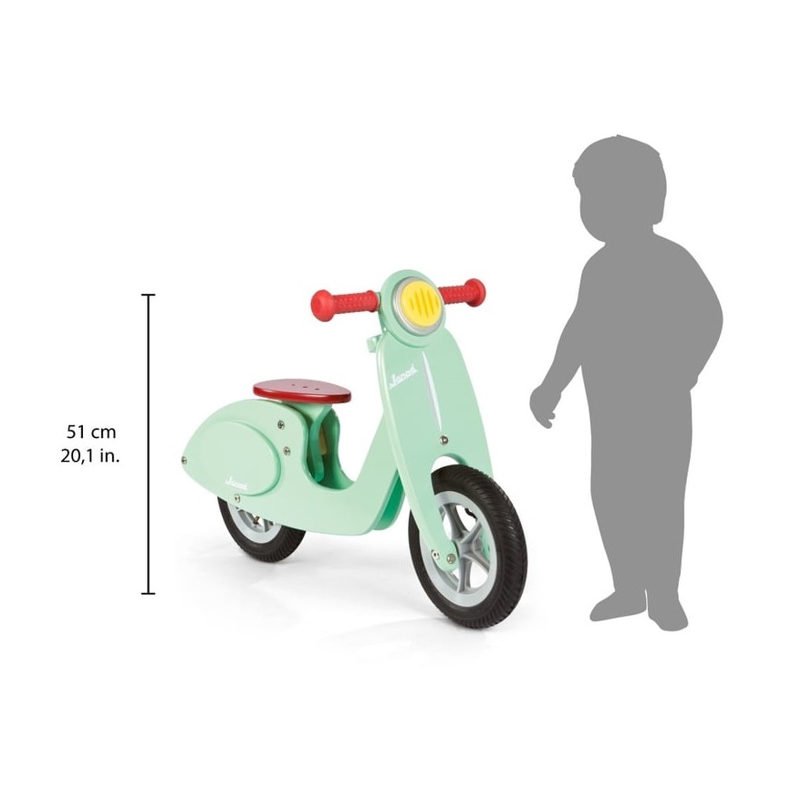 Janod - Otroško potisno kolo VESPA zelena