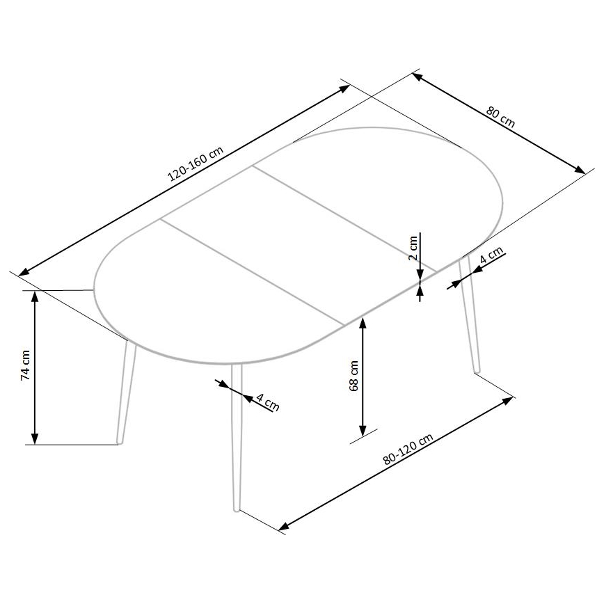 Jedilna miza BALNOR hrast/črna