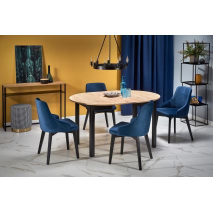 Jedilna miza CALMIO hrast artisan/črna