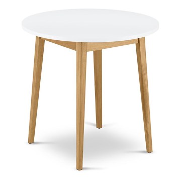 Jedilna miza FRISK 75x80 cm bela/naravni hrast