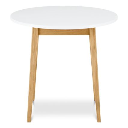 Jedilna miza FRISK 75x80 cm bela/naravni hrast