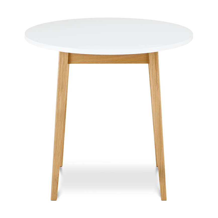 Jedilna miza FRISK 75x80 cm bela/naravni hrast