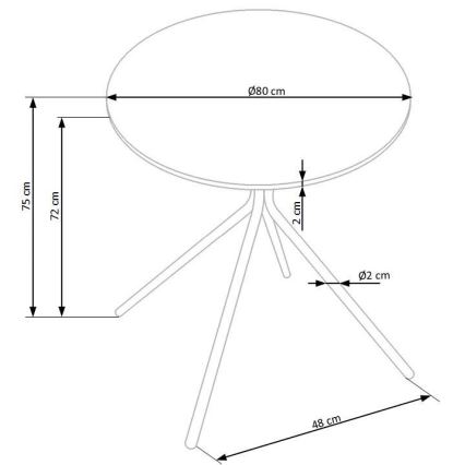 Jedilna miza HOMORA, črna