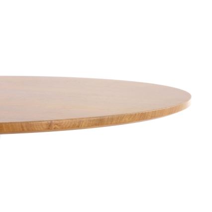 Jedilna miza LUGI, premer 80 cm, rjava/bela