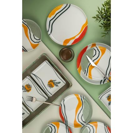 Jedilni komplet 18 kosov pisan/porcelan
