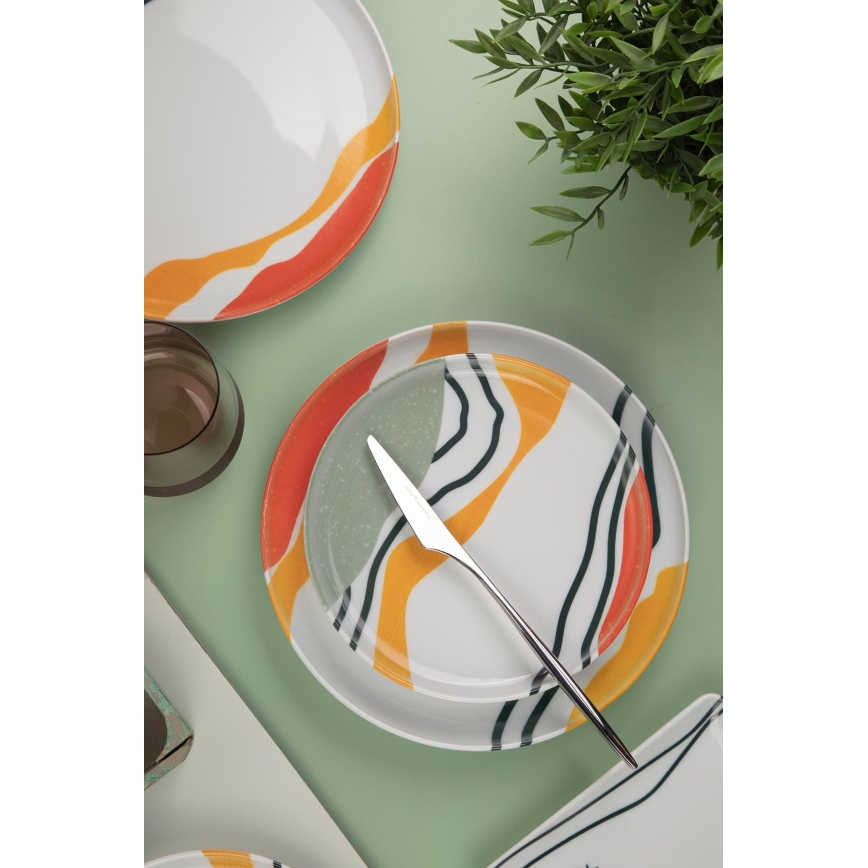 Jedilni komplet 18 kosov pisan/porcelan