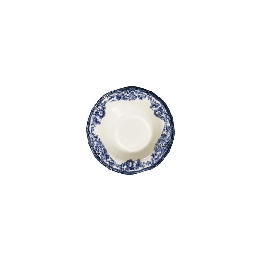 Jedilni komplet 24 kosov, bel/moder, iz porcelana