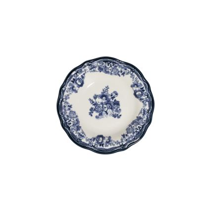 Jedilni komplet 24 kosov, bel/moder, iz porcelana