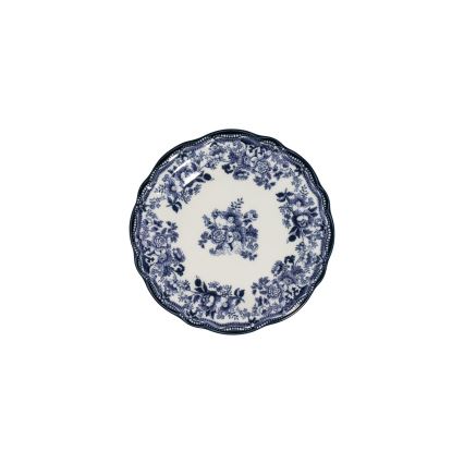 Jedilni komplet 24 kosov, bel/moder, iz porcelana