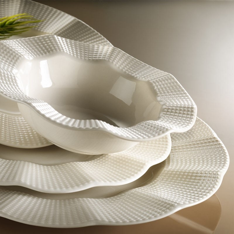 Jedilni komplet 24 kosov bel/porcelan
