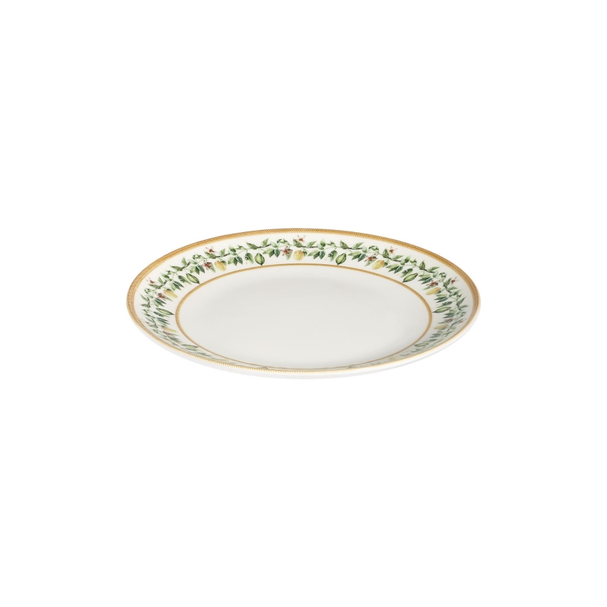 Jedilni komplet 24 kosov kremna/bežna/zelena/porcelan