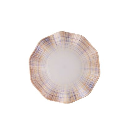 Jedilni komplet 24 kosov oranžna/modra/porcelan