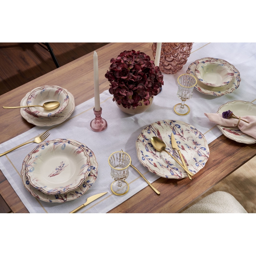 Jedilni komplet 24 kosov pisan/porcelan