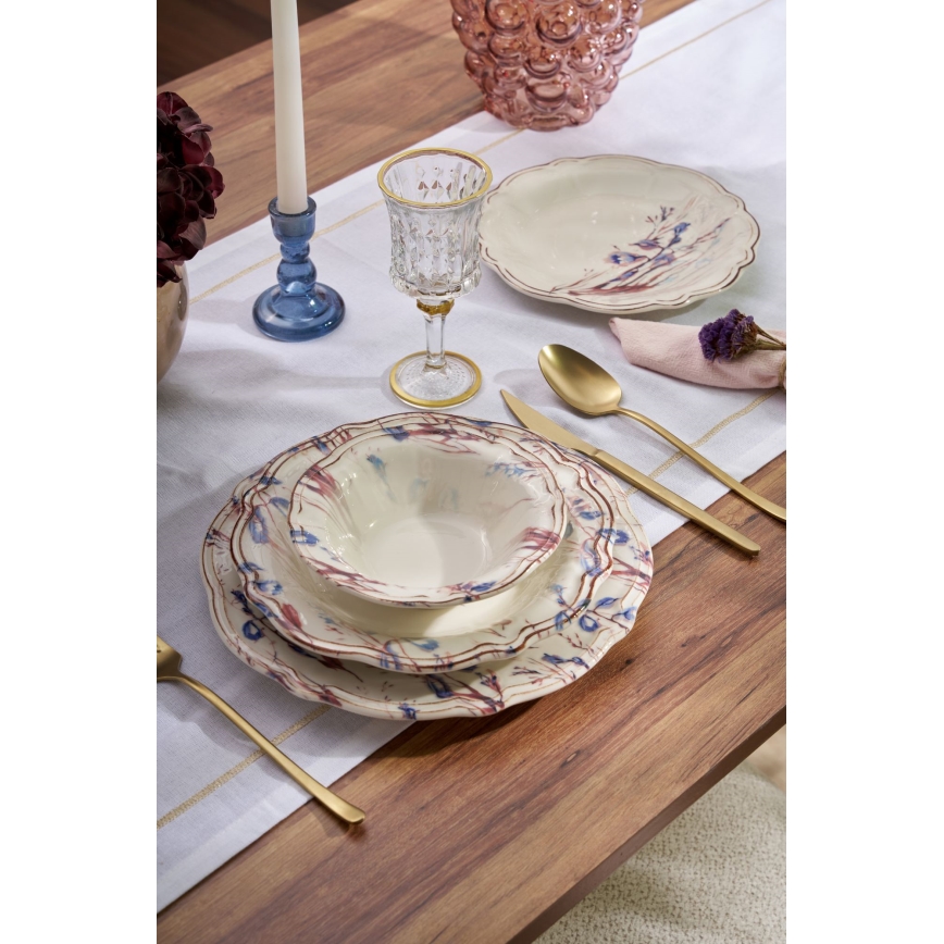Jedilni komplet 24 kosov pisan/porcelan