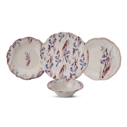 Jedilni komplet 24 kosov pisan/porcelan