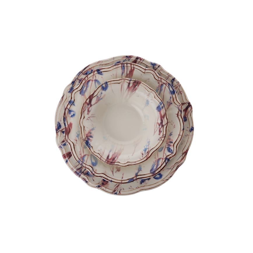Jedilni komplet 24 kosov pisan/porcelan
