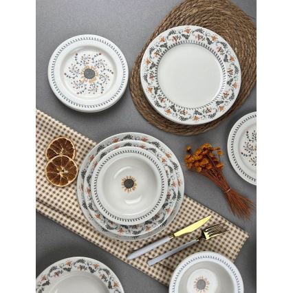 Jedilni komplet 24 kosov pisano/porcelan