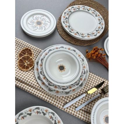 Jedilni komplet 24 kosov pisano/porcelan