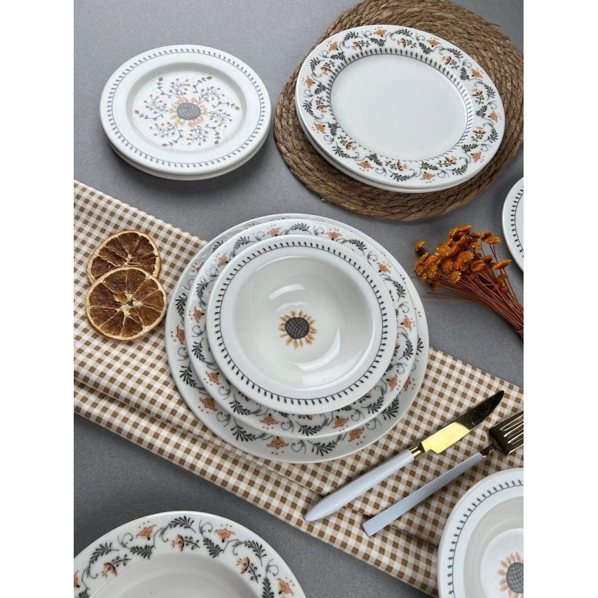 Jedilni komplet 24 kosov pisano/porcelan