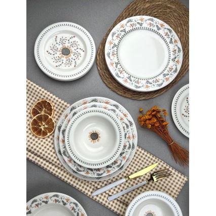 Jedilni komplet 24 kosov pisano/porcelan