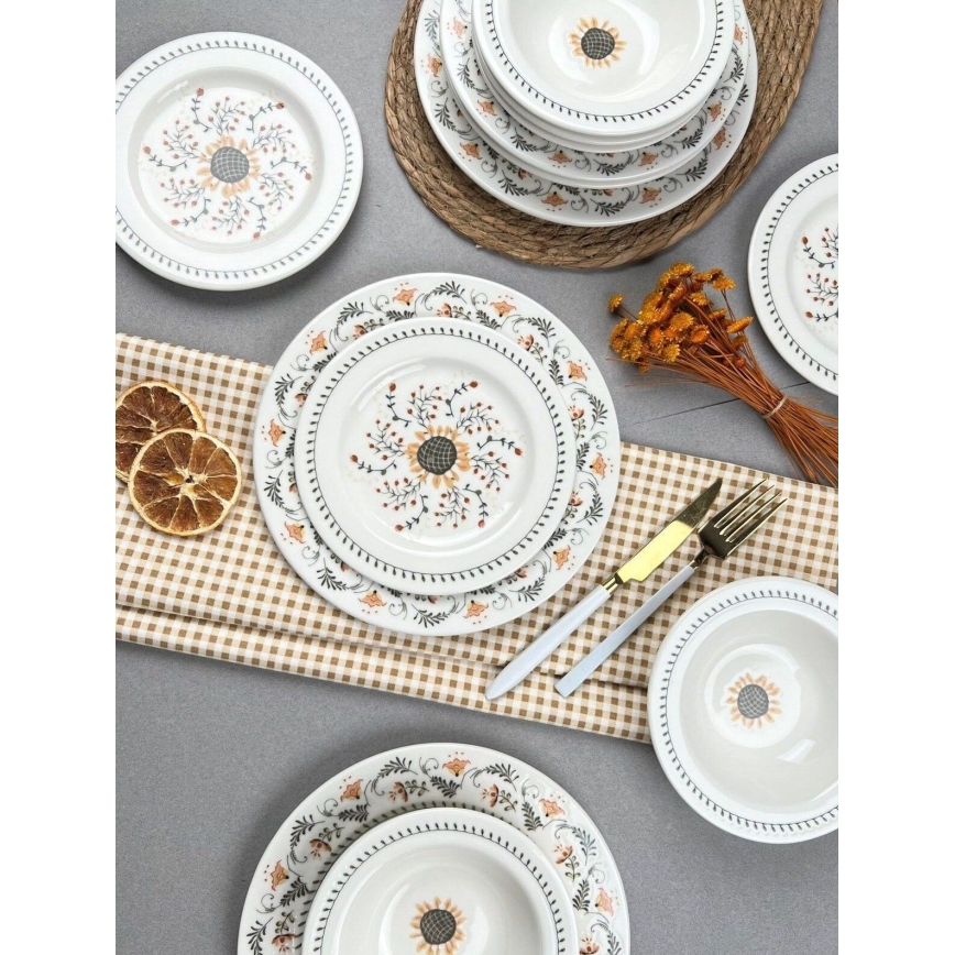 Jedilni komplet 24 kosov pisano/porcelan