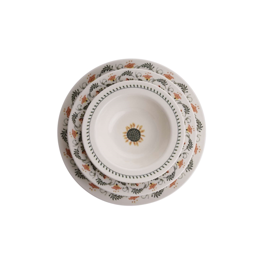 Jedilni komplet 24 kosov pisano/porcelan