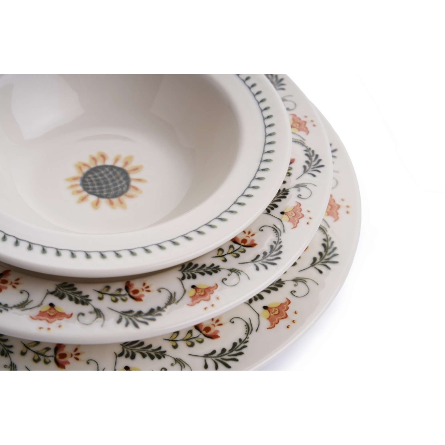 Jedilni komplet 24 kosov pisano/porcelan