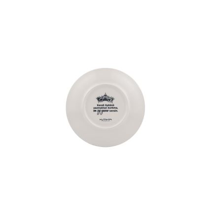 Jedilni komplet, 4 kosi, črno-beli porcelan