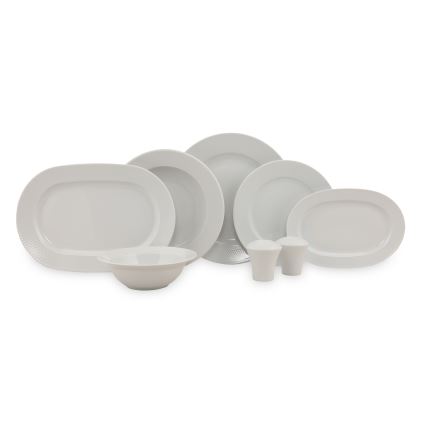 Jedilni komplet 53 kosov bel/porcelan