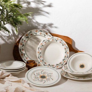 Jedilni servis 24 kosov pisan/porcelan