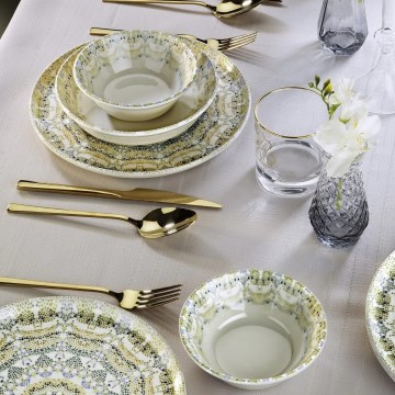 Jedilni set 12 kosov, večbarven/porcelan