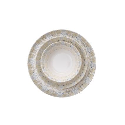 Jedilni set 12 kosov, večbarven/porcelan