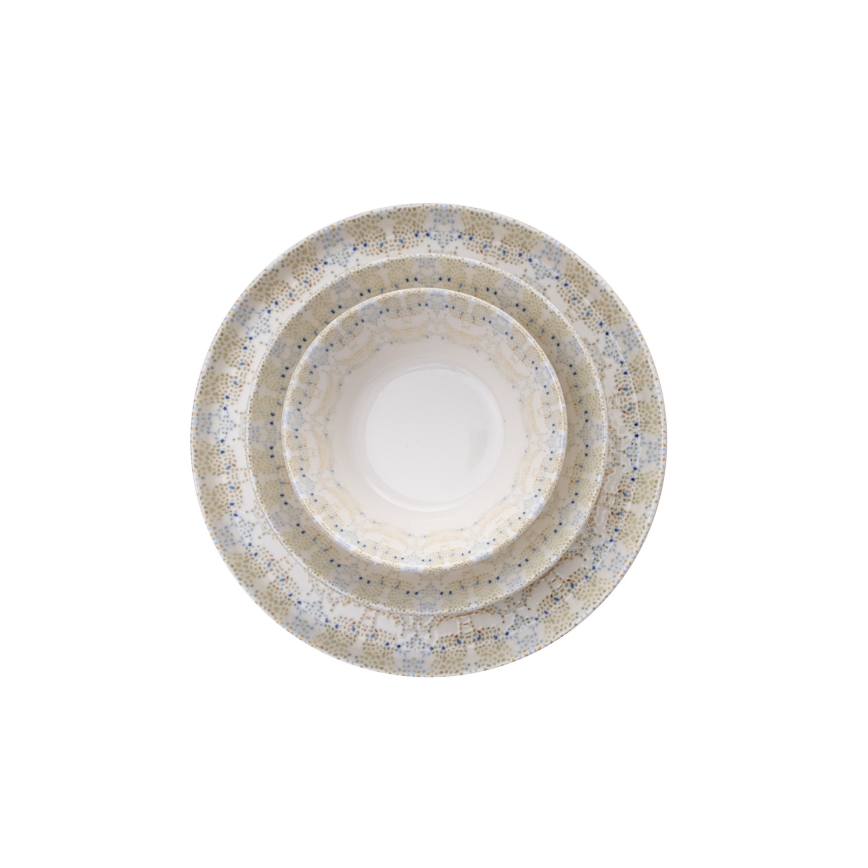 Jedilni set 12 kosov, večbarven/porcelan